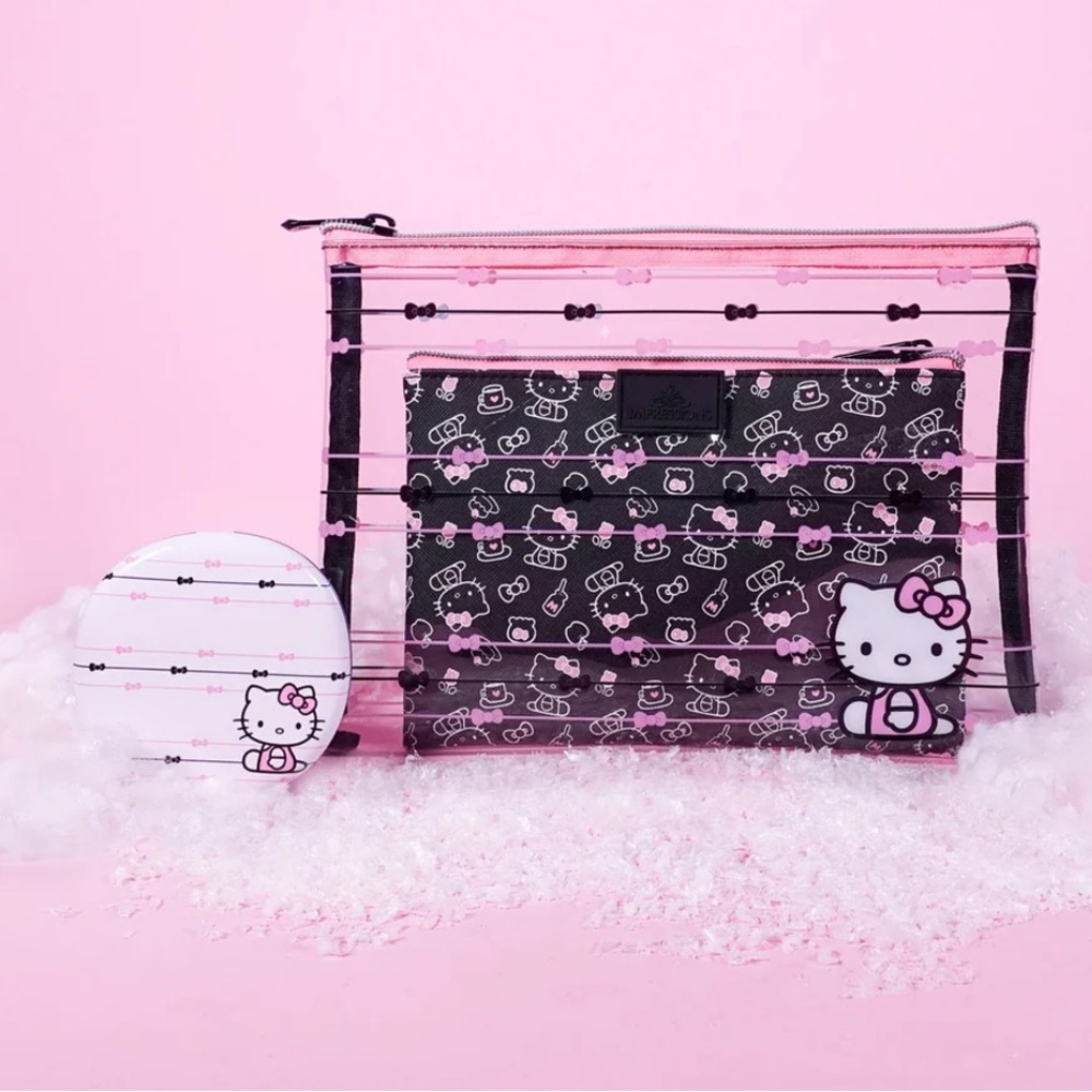 Hello Kitty Travel Essentials Compact + Slim Pouch Gift Set